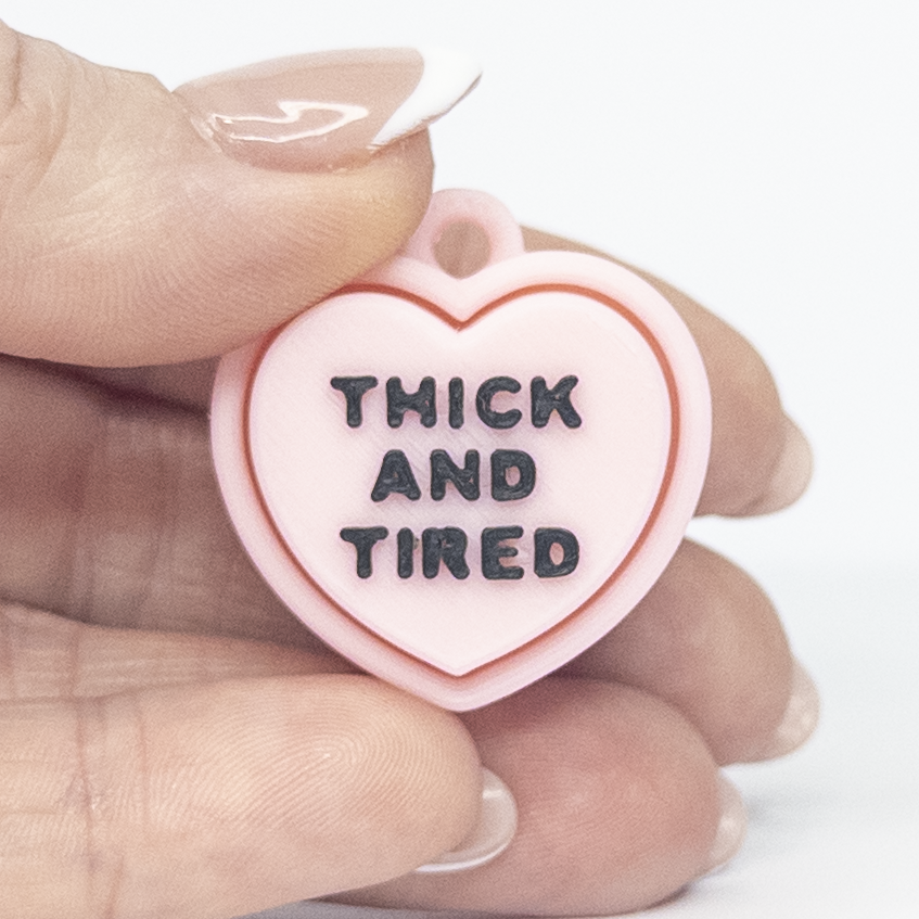 Thick & Tired Heart Fidget Clicker