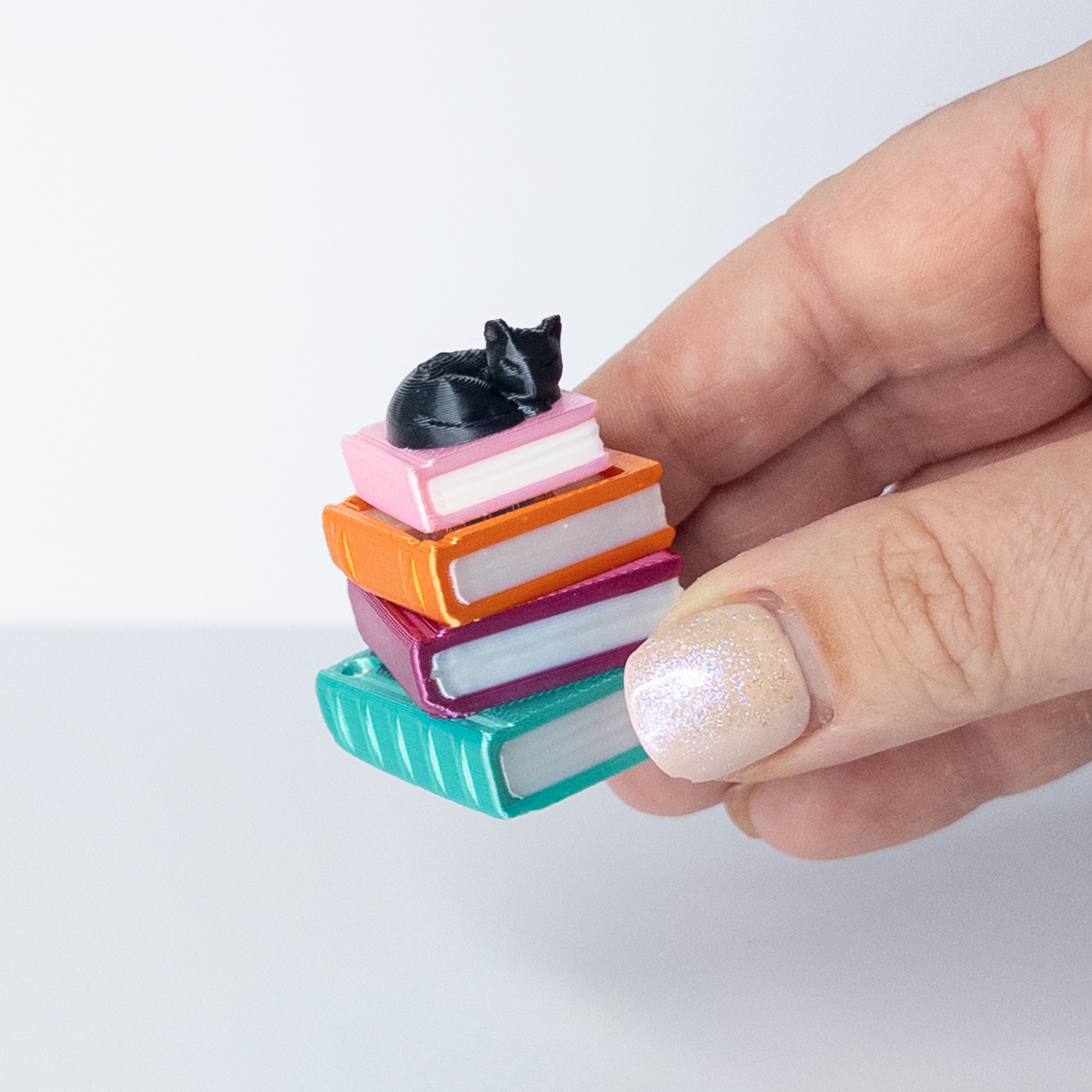 Cat Book Pile Fidget Clicker