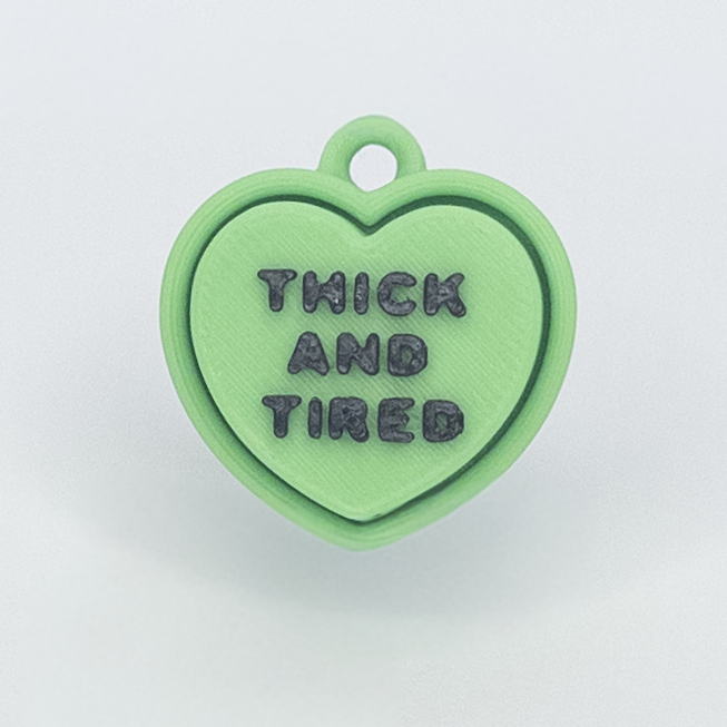 Thick & Tired Heart Fidget Clicker