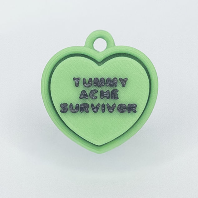 Tummy Ache Survivor Heart Fidget Clicker