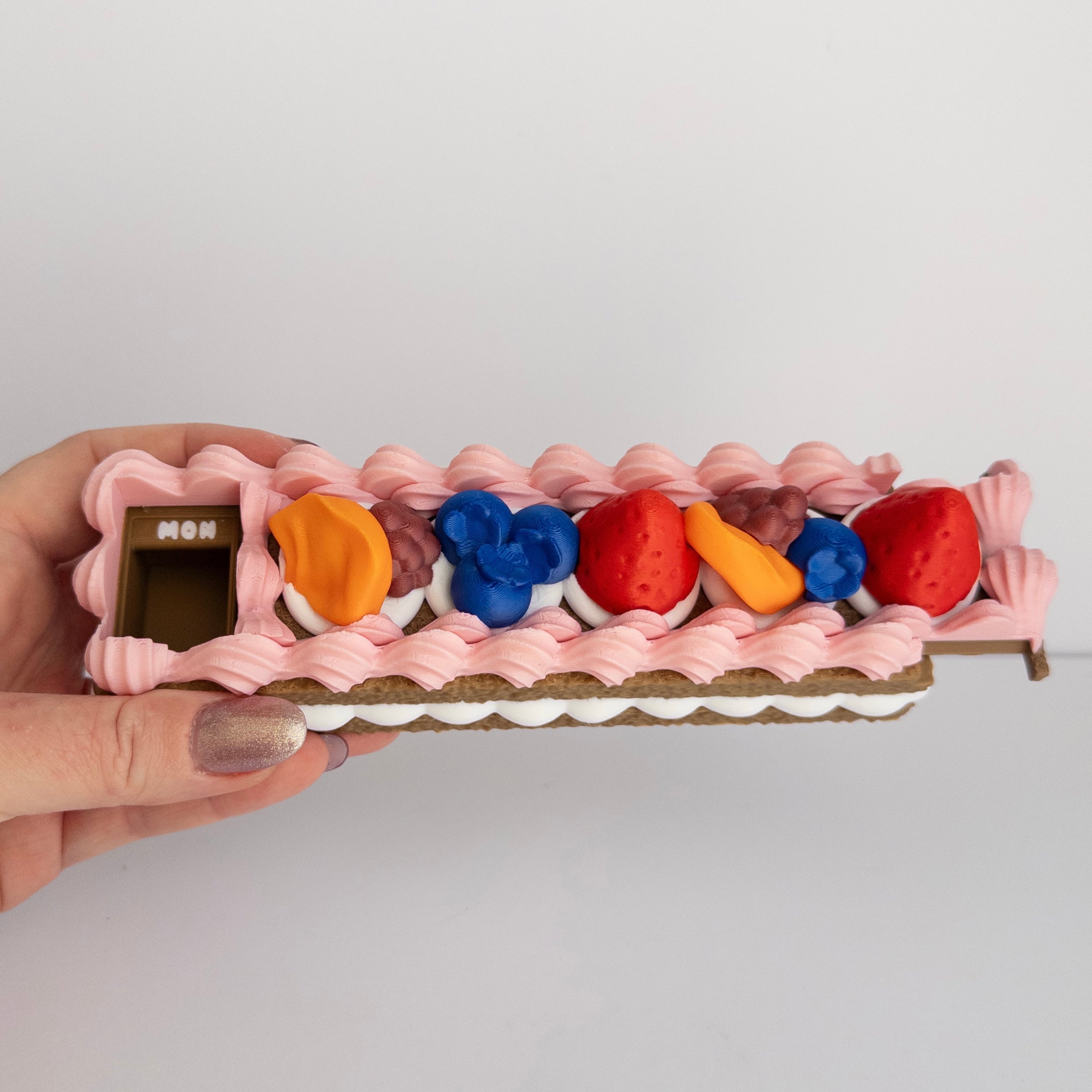 Picky Pads 7 Day Cake Pill Organizer by MochiMakes with berries and mandarin