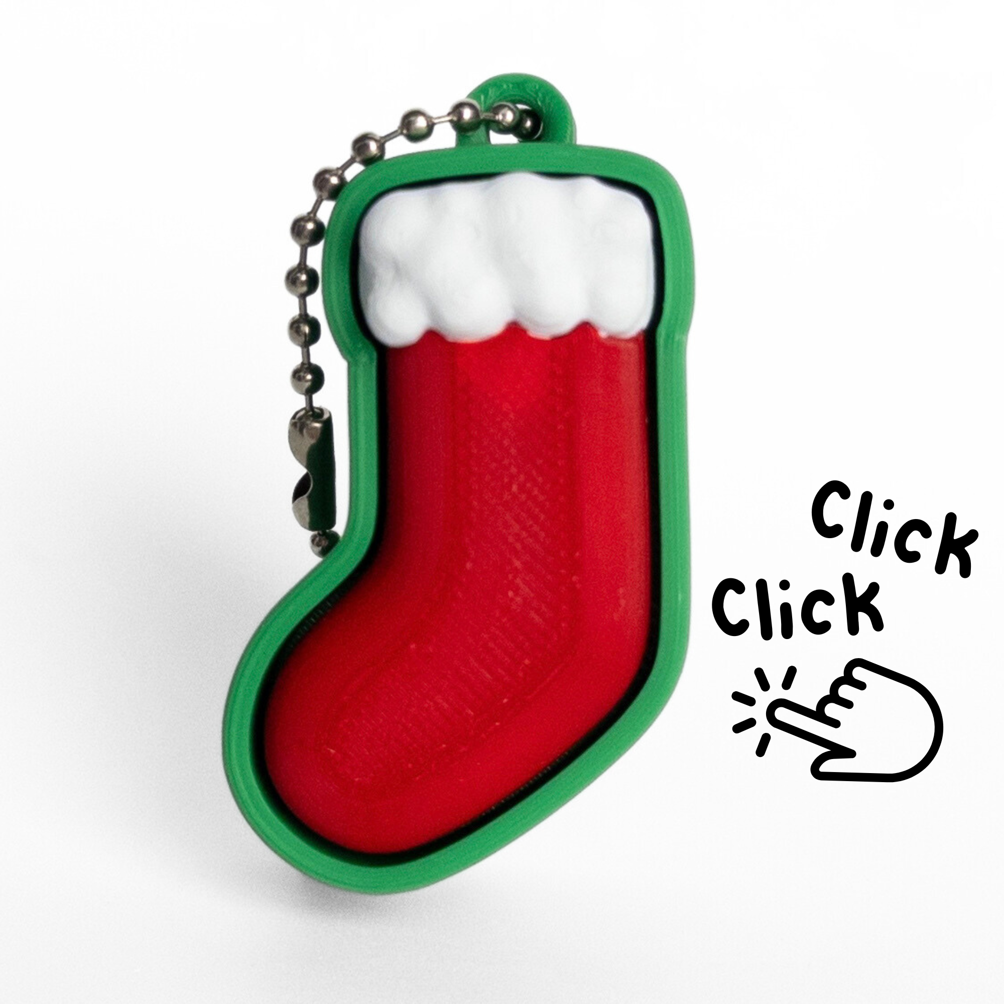 Santa Stocking Fidget Clicker