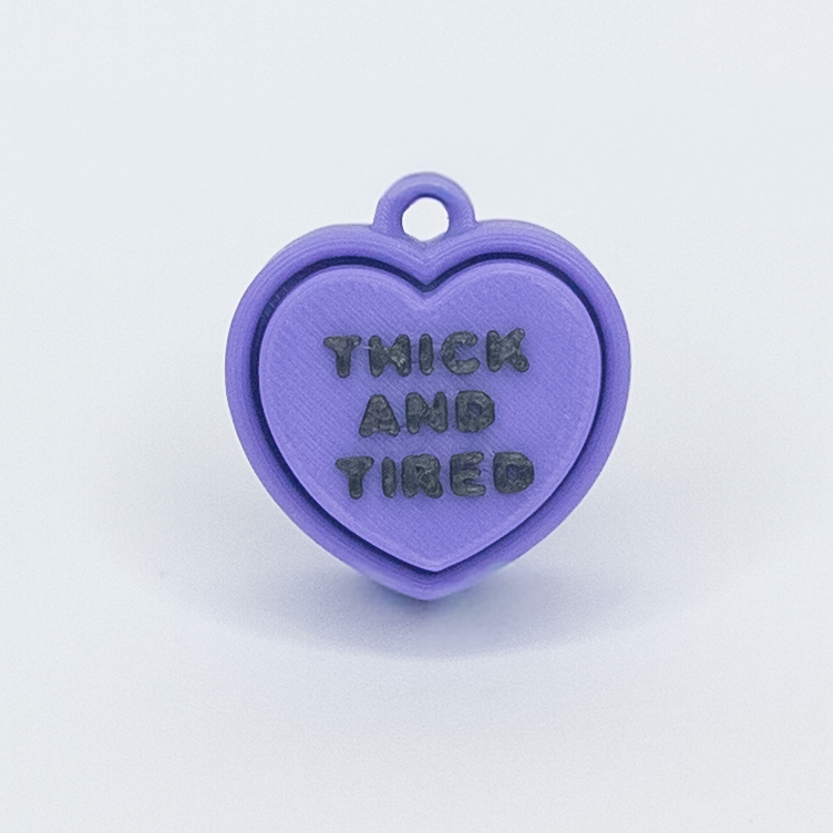 Thick & Tired Heart Fidget Clicker