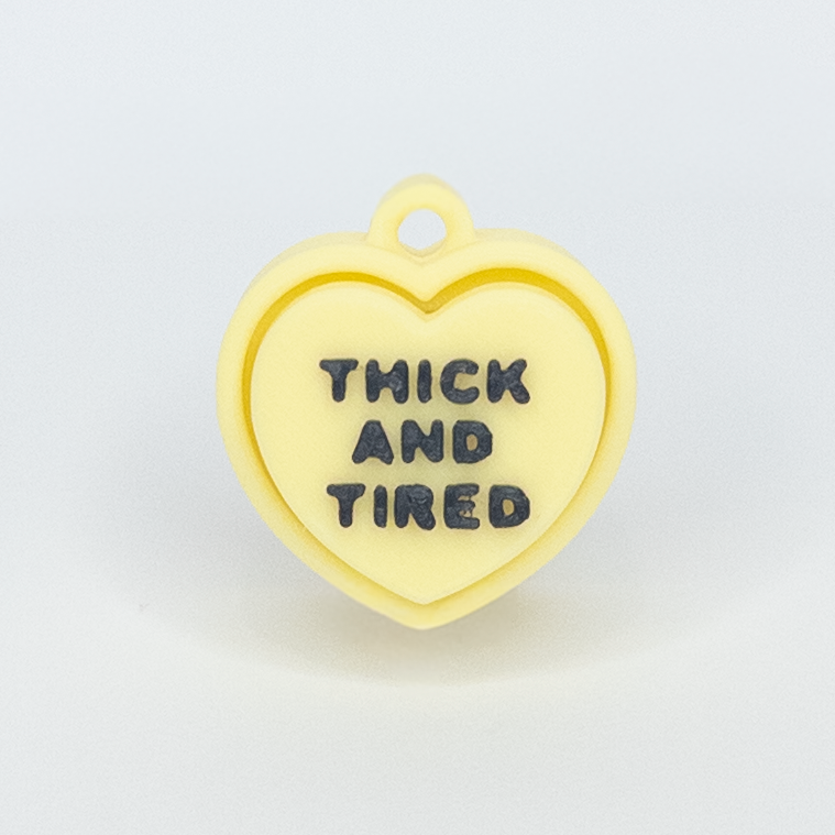 Thick & Tired Heart Fidget Clicker
