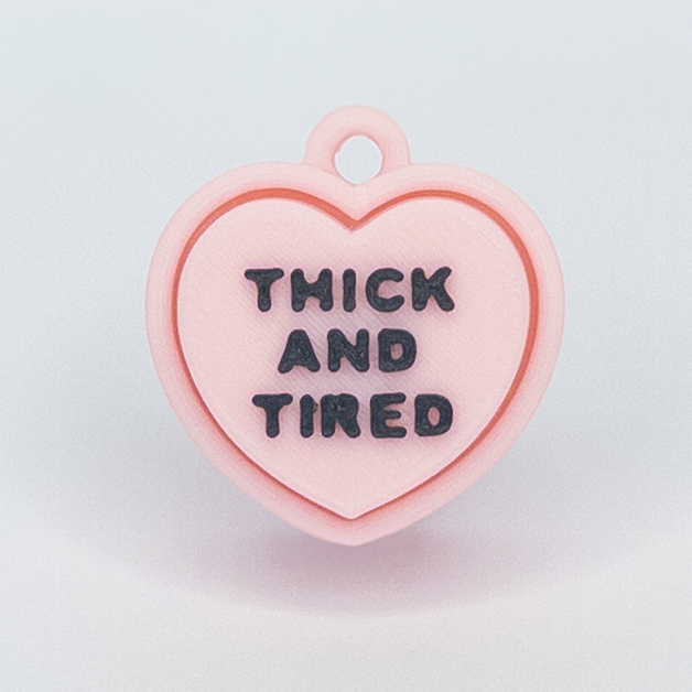 Thick & Tired Heart Fidget Clicker